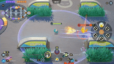 Pokemon UNITE - Greninja Using Bubble on Pikachu