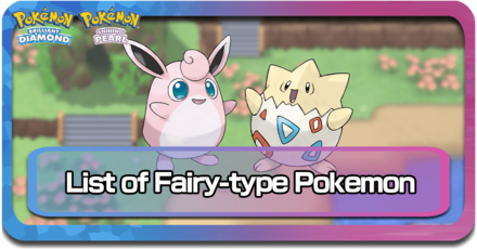 All Fairy Type Pokemon BDSP