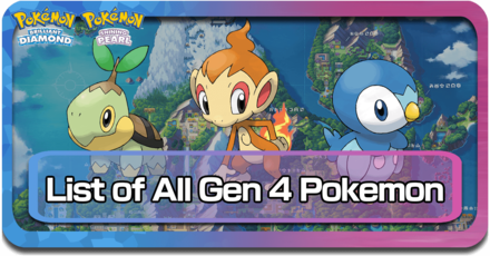 Gen 4 Pokemon BDSP