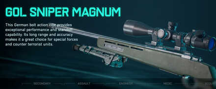 Battlefield 2042 - GOL Sniper Magnum Weapon Info