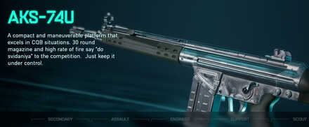 Battlefield 2042 - AKS-74U Weapon Info