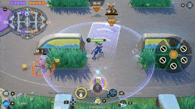 Pokemo UNITE - Greninja Using Surf on Wild Pokemon