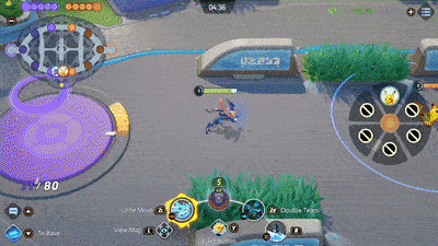 Pokemon UNITE - Greninja Defeating Pikachu Using Surf