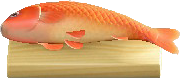 The Red version of Carp on a Cutting Board
