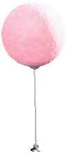 The Pink version of Glowing-Moss Balloon