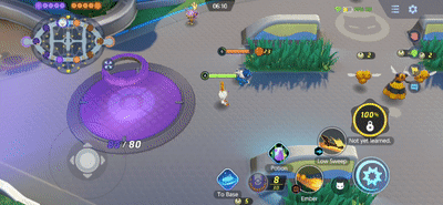 Pokemon UNITE - Greninja Using Smokescreen