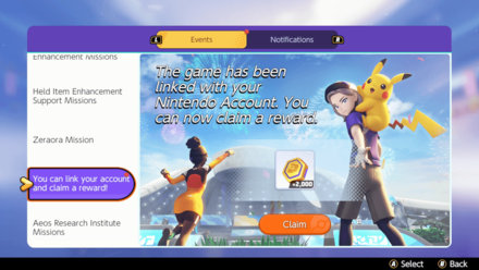 Pokemon UNITE - Nintendo Account Linking Event.png