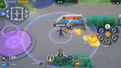 Pokemon UNITE - Greninja Using Double Team Against Cinderace