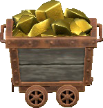 Gold-Nugget Mining Car Image