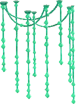 The Turquoise version of Hanging Glowing Moss