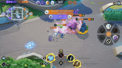 Pokemon UNITE - Greninja Defeating Gengar and Snorlax Using Waterburst Shuriken