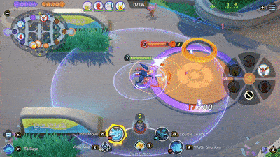 Pokemon UNITE - Greninja Using Double Team and Defeating Talonflame