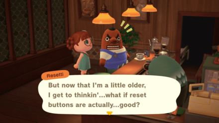 ACNH - Resetti at The Roost