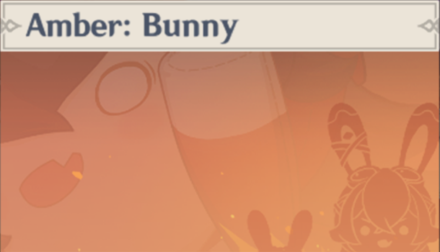 Genshin Impact - Amber: Bunny - Amber Namecard Showcase