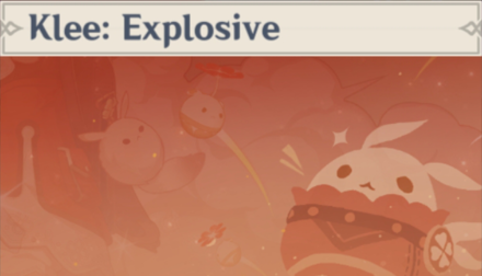Genshin - Klee: Explosive Namecard Showcase
