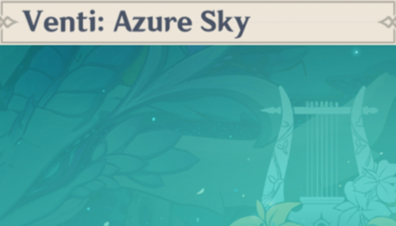 Genshin - Venti: Azure Sky Namecard Showcase
