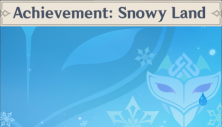 Genshin - Achievement: Snowy Land Namecard Showcase