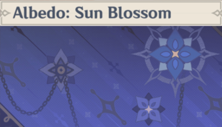 Genshin - Albedo: Sun Blossom Namecard Showcase