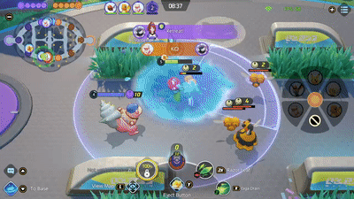 Pokemon UNITE - Venusaur Using Giga Drain on Wild Pokemon