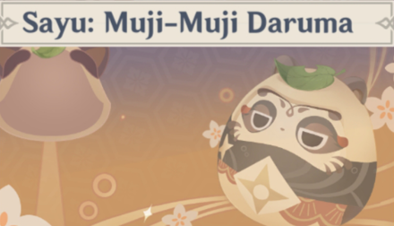 Genshin - Sayu: Muji-Muji Daruma Namecard Showcase