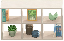 The White version of Open Wooden Shelves