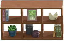 The Brown version of Open Wooden Shelves