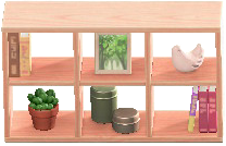 The Pink version of Open Wooden Shelves