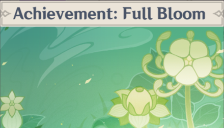 Genshin - Achievement: Full Bloom Namecard Showcase