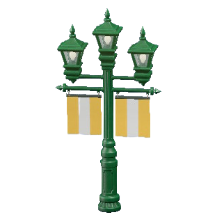 ACNH - The Green version of Street Lamp with Banners