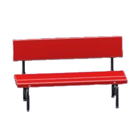 The Red version of Plastic Bench