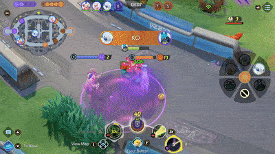 Pokemon UNITE - Venusaur and Mr. Mime Defeating Absol