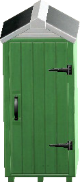 The Green version of Wooden Storage Shed