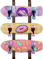 The Pastel version of Skateboard Wall Rack
