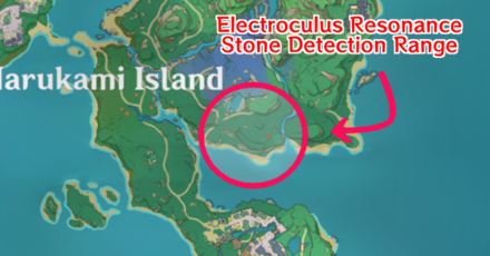 Genshin - Electroculus - Resonance Stone Detection Range