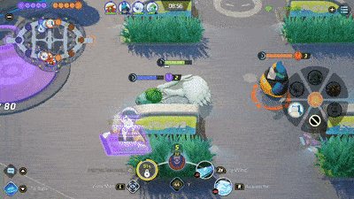 Pokemon UNITE - Alolan Ninetales Using Icy Wind on Snorlax