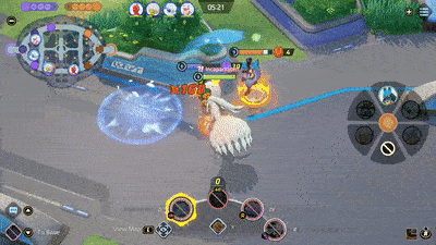 Pokemon UNITE - Alolan Ninetales Protecting Eldegoss Using Aurora Veil