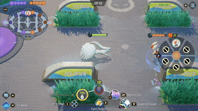 Pokemon UNITE - Alolan Ninetales Using Dazzling Gleam on Cinderace