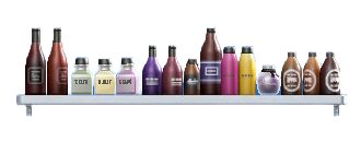 The Silver version of Wall Shelf with Bottles