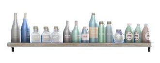 The Vintage Wood version of Wall Shelf with Bottles