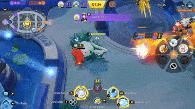 Pokemon UNITE - Alolan Ninetales Taking on Enemy Team Using Snow Globe