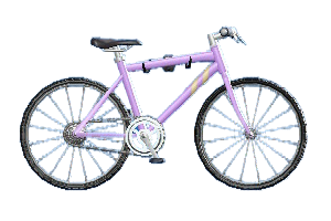 The Light Purple version of Mounted Mountain Bike