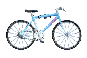 The Light Blue version of Mounted Mountain Bike