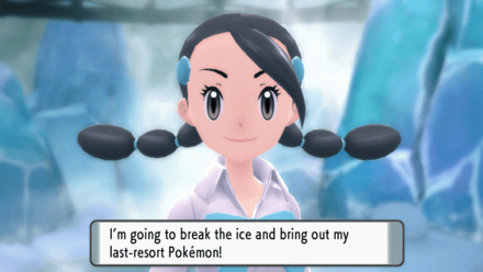 Pokemon BDSP - Gym Leader Candice in Snowpoint City