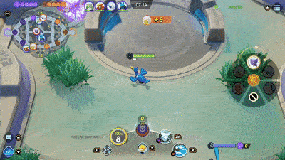 Pokemon UNITE - Cramorant Using Surf on Gengar