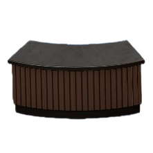 The Brown Stripes version of Arched Reception Counter
