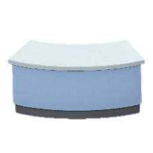 The Blue version of Arched Reception Counter