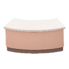 The Pink version of Arched Reception Counter