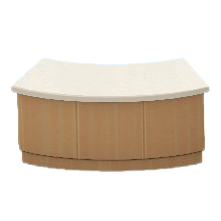 The Light Wood version of Arched Reception Counter