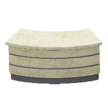The Beige version of Arched Reception Counter