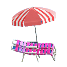 The Pattern version of Beach Chairs with Parasol